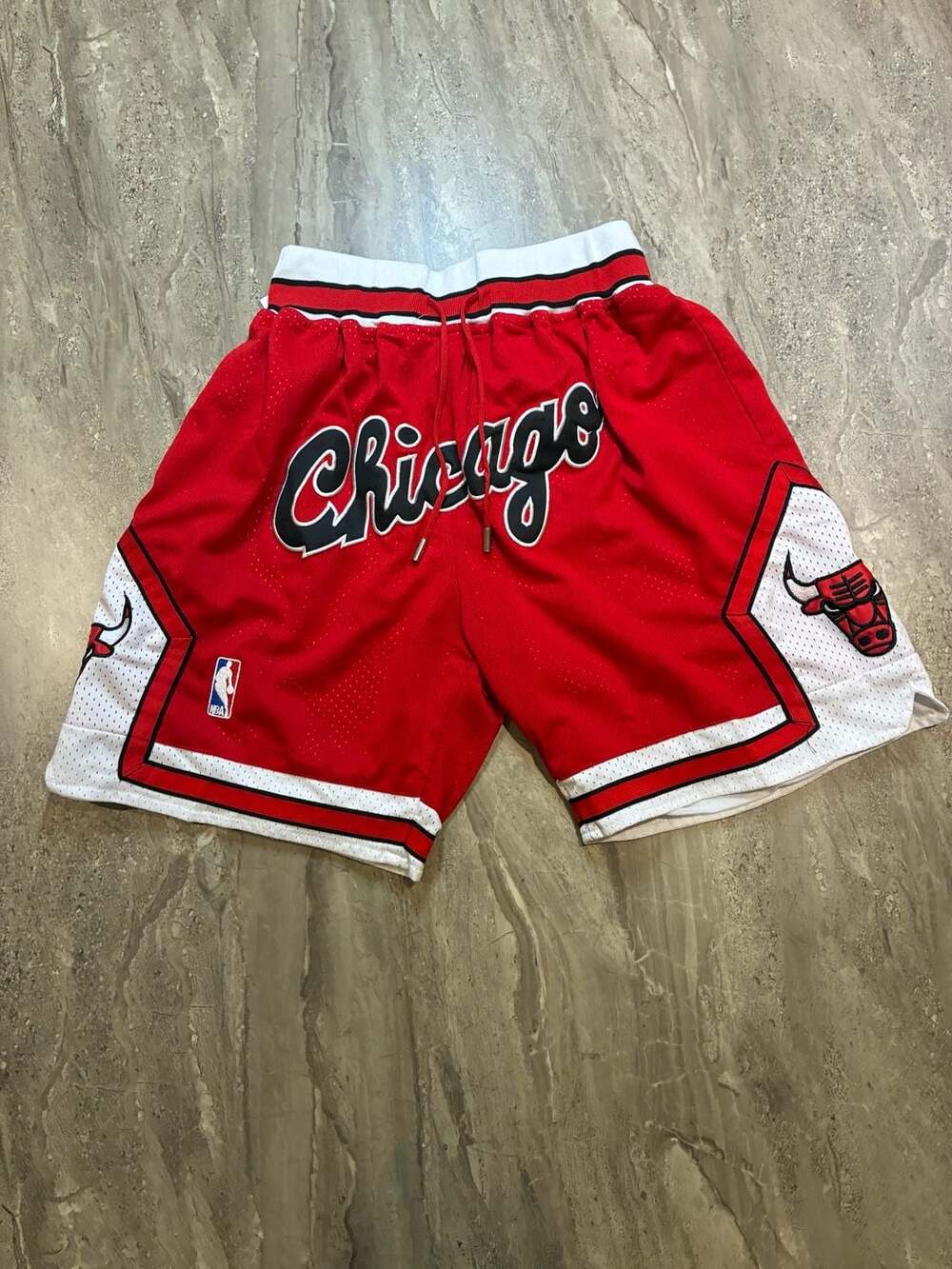 Just Don 1997-98 Chicago Bulls Script Basketball Shorts